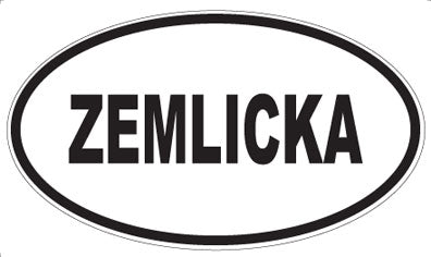 ZEMLICKA - Oval Magnet