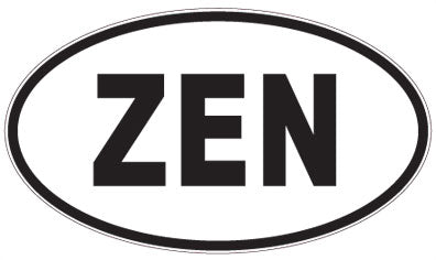 ZEN - 3 Letter Initials Oval Sticker