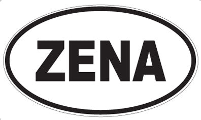 ZENA - Oval Sticker