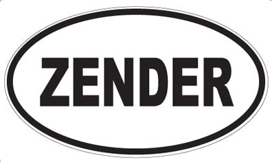 ZENDER - Oval Sticker