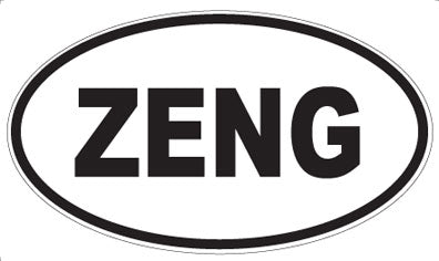 ZENG - Oval Sticker