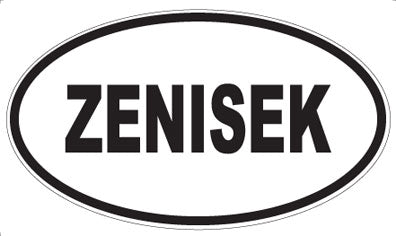 ZENISEK - Oval Sticker