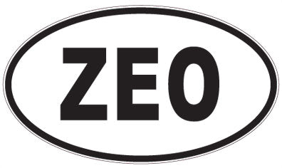ZEO - 3 Letter Initials Oval Magnet