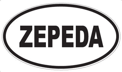 ZEPEDA - Oval Sticker