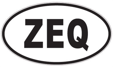 ZEQ - 3 Letter Initials Oval Sticker