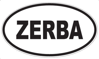 ZERBA - Oval Sticker