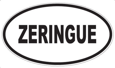 ZERINGUE - Oval Sticker