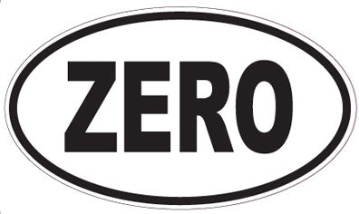 ZERO - Oval Sticker