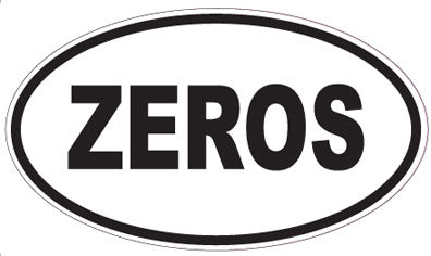 ZEROS - Oval Sticker