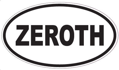 ZEROTH - Oval Sticker