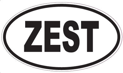 ZEST - Oval Sticker