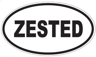 ZESTED - Oval Sticker