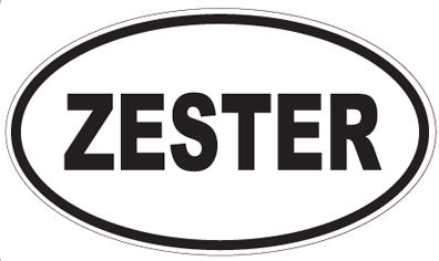 ZESTER - Oval Sticker