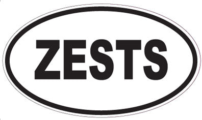 ZESTS - Oval Sticker