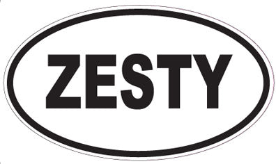 ZESTY - Oval Sticker