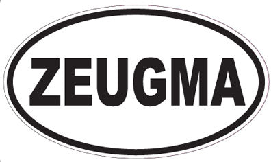 ZEUGMA - Oval Sticker