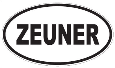 ZEUNER - Oval Sticker