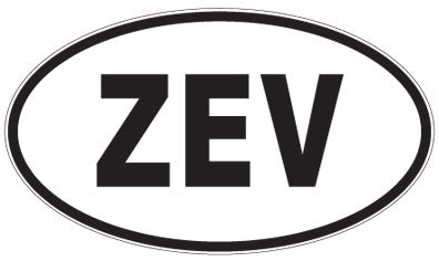 ZEV - 3 Letter Initials Oval Magnet