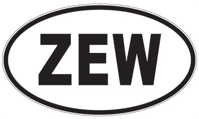 ZEW - 3 Letter Initials Oval Magnet