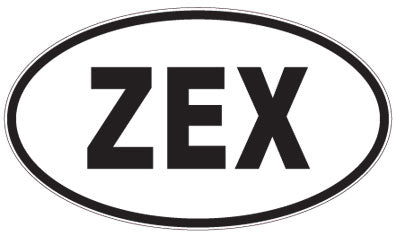 ZEX - 3 Letter Initials Oval Magnet