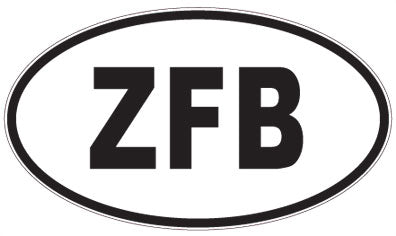 ZFB - 3 Letter Initials Oval Magnet
