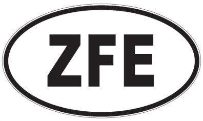 ZFE - 3 Letter Initials Oval Sticker