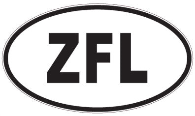 ZFL - 3 Letter Initials Oval Sticker
