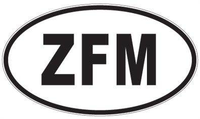 ZFM - 3 Letter Initials Oval Magnet