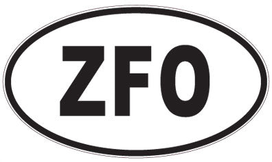 ZFO - 3 Letter Initials Oval Magnet