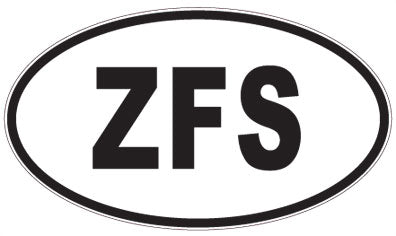 ZFS - 3 Letter Initials Oval Magnet