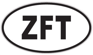 ZFT - 3 Letter Initials Oval Magnet