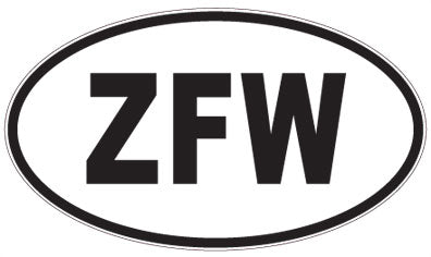 ZFW - 3 Letter Initials Oval Magnet