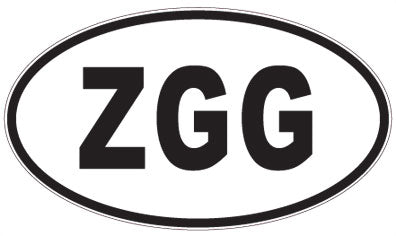 ZGG - 3 Letter Initials Oval Sticker