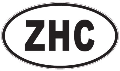 ZHC - 3 Letter Initials Oval Sticker