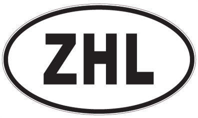 ZHL - 3 Letter Initials Oval Magnet