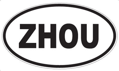 ZHOU - Oval Sticker