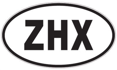 ZHX - 3 Letter Initials Oval Magnet