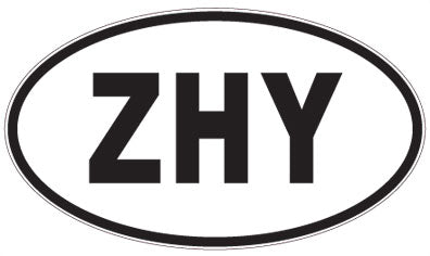 ZHY - 3 Letter Initials Oval Magnet