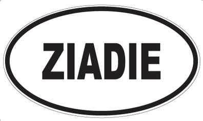ZIADIE - Oval Sticker