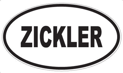 ZICKLER - Oval Sticker