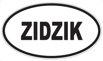 ZIDZIK - Oval Sticker