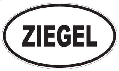 ZIEGEL - Oval Sticker
