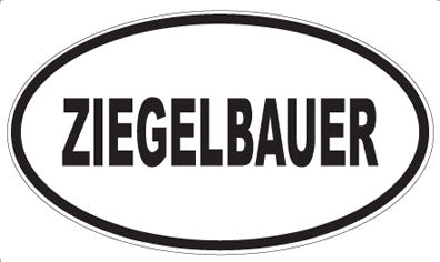 ZIEGELBAUER - Oval Sticker