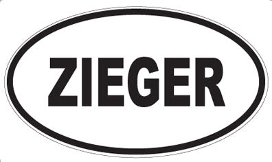 ZIEGER - Oval Sticker