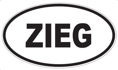 ZIEG - Oval Magnet