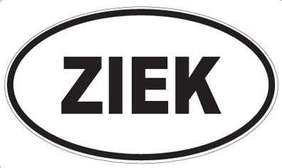 ZIEK - Oval Sticker