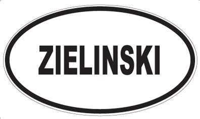 ZIELINSKI - Oval Magnet