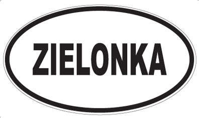 ZIELONKA - Oval Sticker