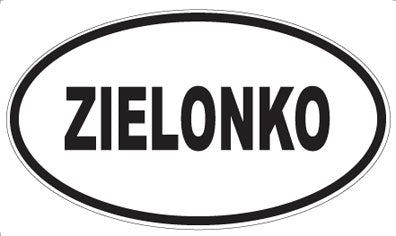 ZIELONKO - Oval Sticker