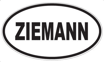 ZIEMANN - Oval Sticker